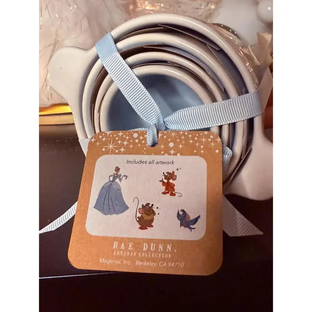 Rae Dunn x Disney Cinderella Ceramic Measuring Cup Set 4pc NWT